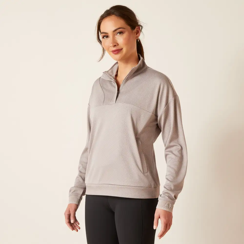 Ariat Ladies Breathe Half Zip Sweatshirt Zinc