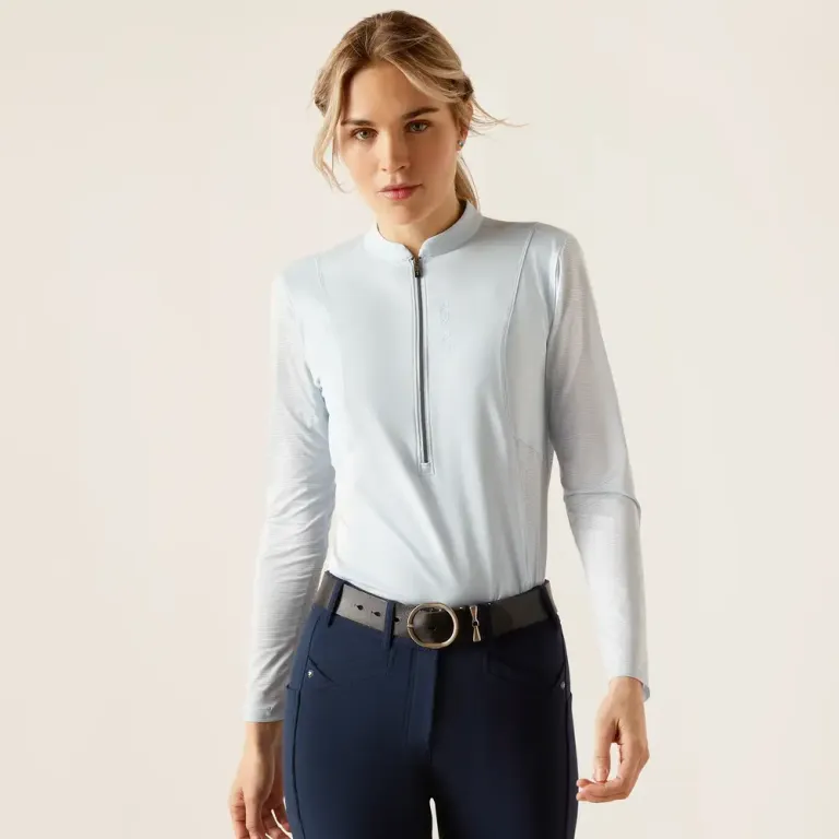 Ariat Ladies Breathe Quarter Zip Long Sleeve Baselayer Skyride