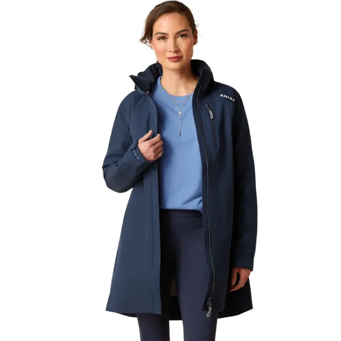 Ariat Ladies Coastal Long Waterproof Parka Navy Eclipse