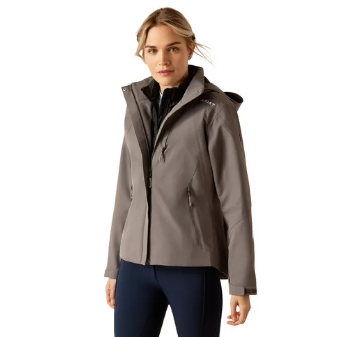 Ariat Ladies Coastal Waterproof Jacket Plum Grey
