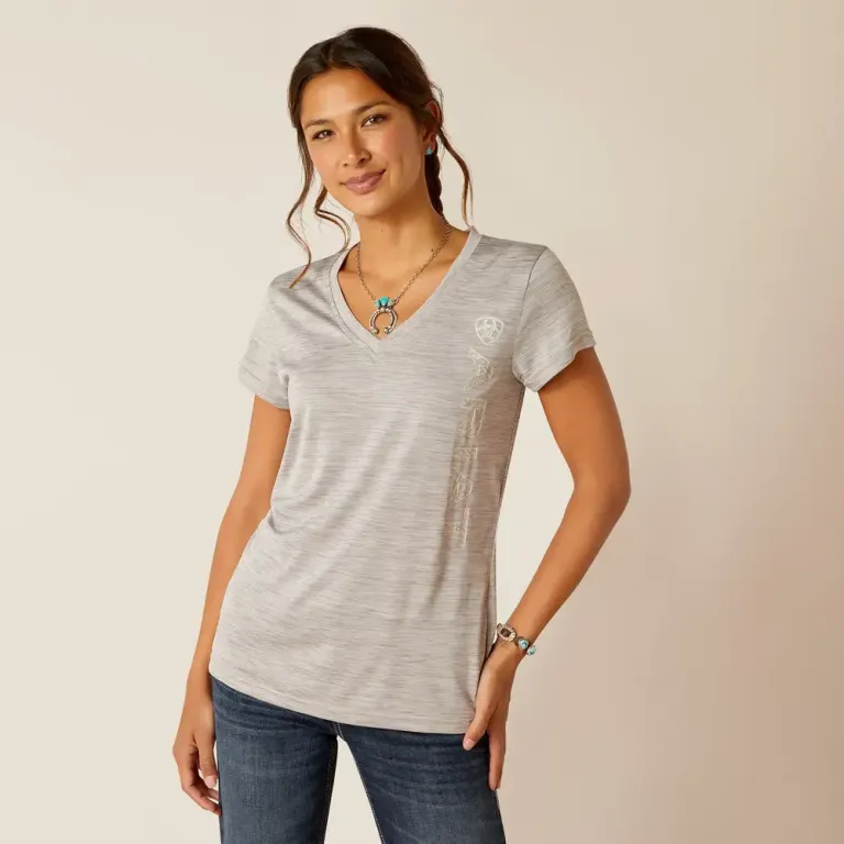 Ariat Ladies Laguna Short Sleeve Base Layer Alloy