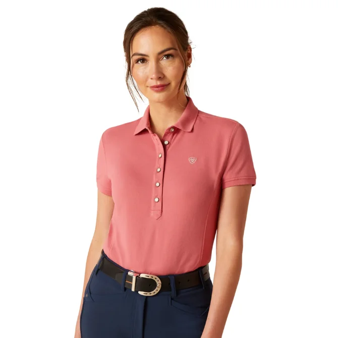 Ariat Ladies Prix 2.0 Polo Slate Rose