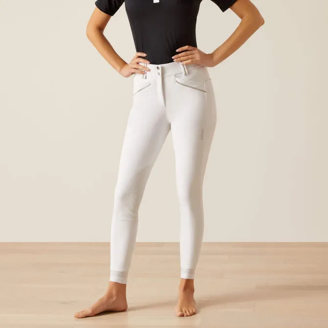 Ariat Ladies Tri Factor Grace Knee Patch Breech White