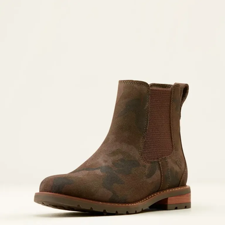 Ariat Ladies Wexford Ankle Boot Camo Suede