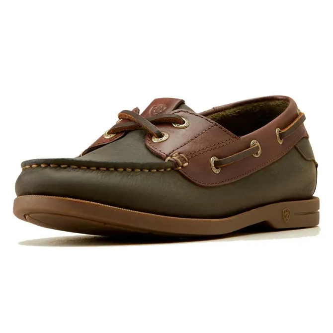Ariat Mens Antigua Deck Shoe Olive Night