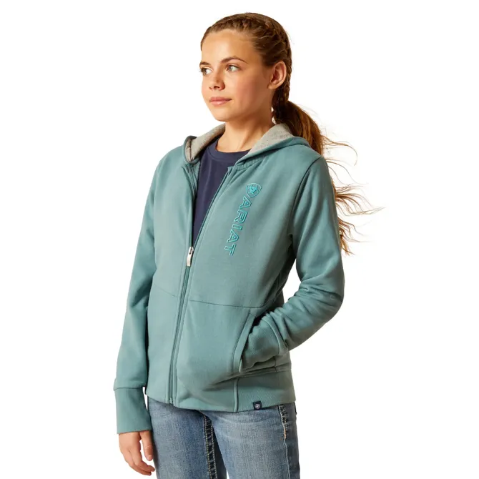 Ariat Youth Team Logo Hoodie North Atlantic
