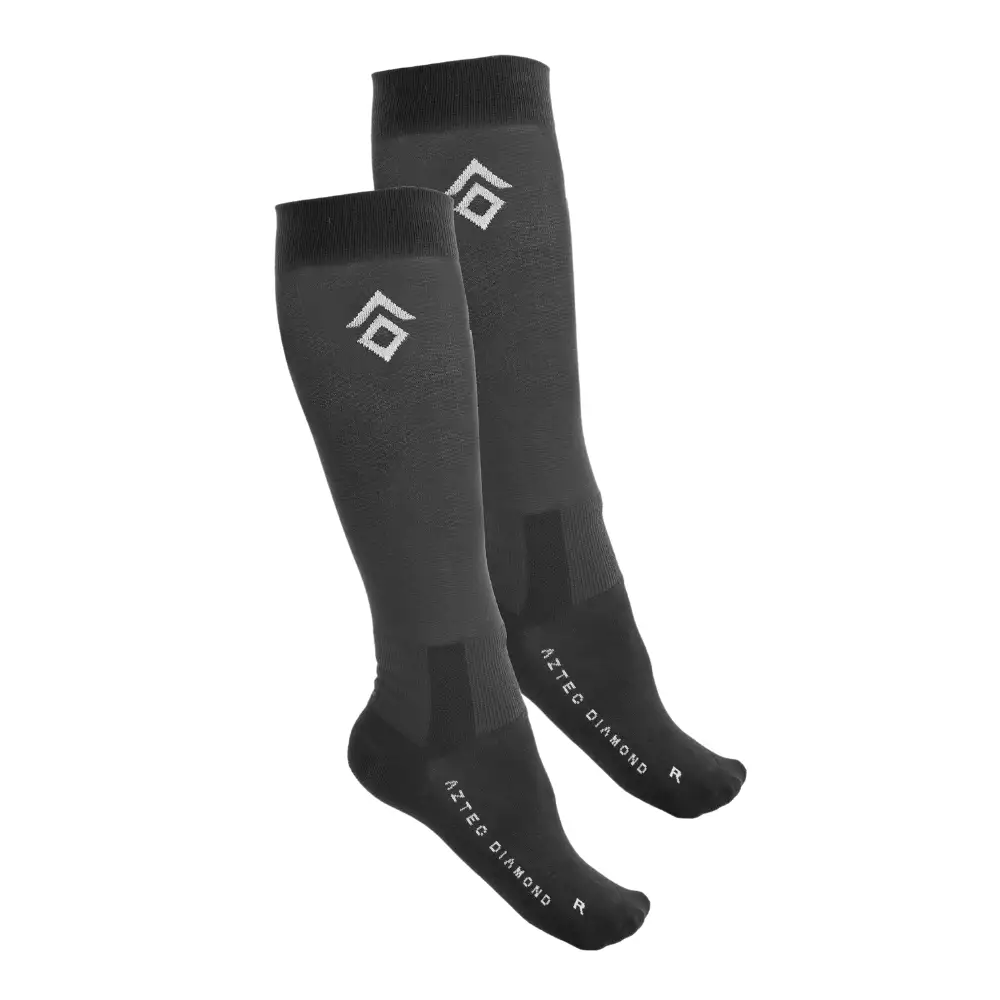 Aztec Diamond Ladies Technical Sock Twin Pack Black