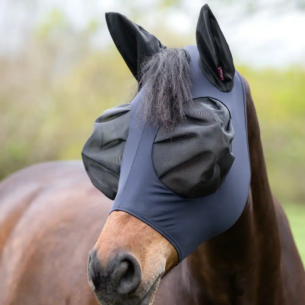 LeMieux Bug Relief Lycra Half Fly Mask (Ears Only) Navy