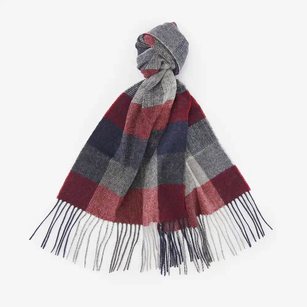 Barbour Bank Scarf Blue Granite