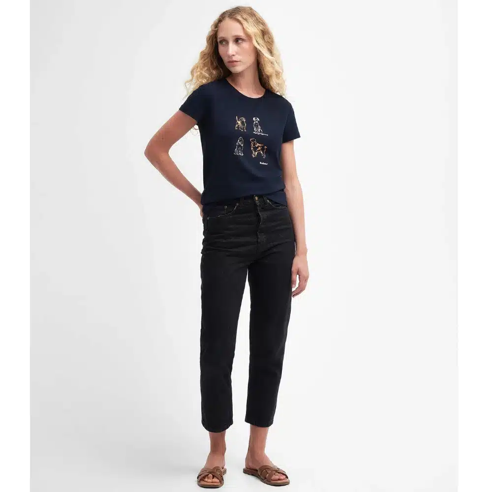 Barbour Ladies Bowland T-Shirt Classic Navy 2