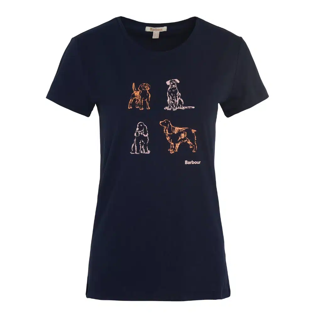Barbour Ladies Bowland T-Shirt Classic Navy
