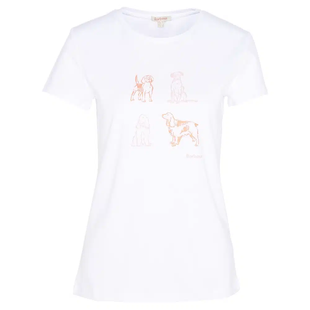 Barbour Ladies Bowland T-Shirt White