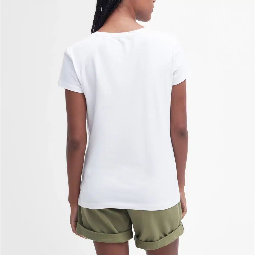 Barbour Ladies Bowland T-Shirt White3