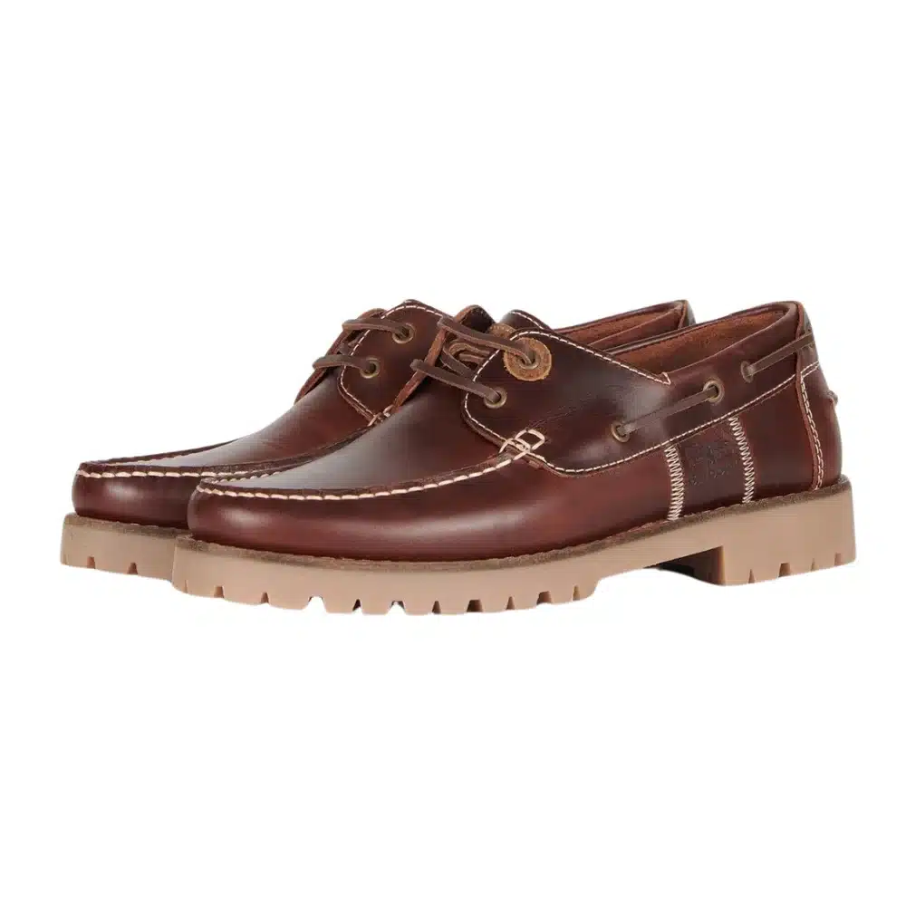 Barbour Mens Stern Boat Shoe Mahogany