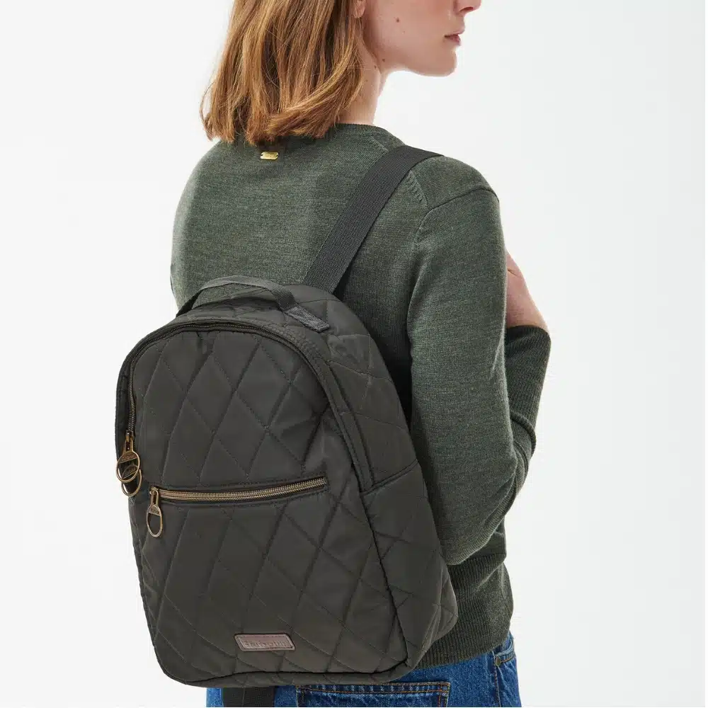 Barbour Quilted Backpack Olive