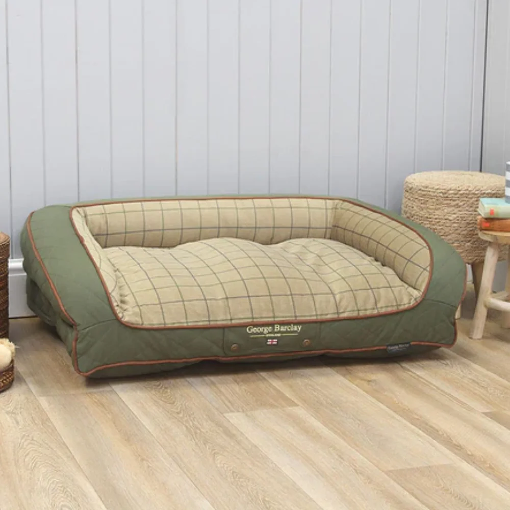 George Barclay Country Orthopaedic Blend Dog Sofa Bed Olive Green