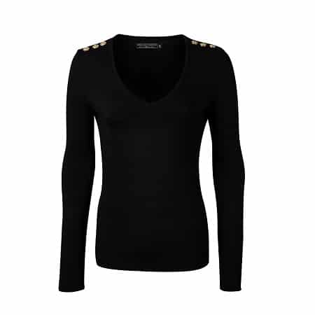 Holland Cooper Ladies Long Sleeve Vee Neck Tee