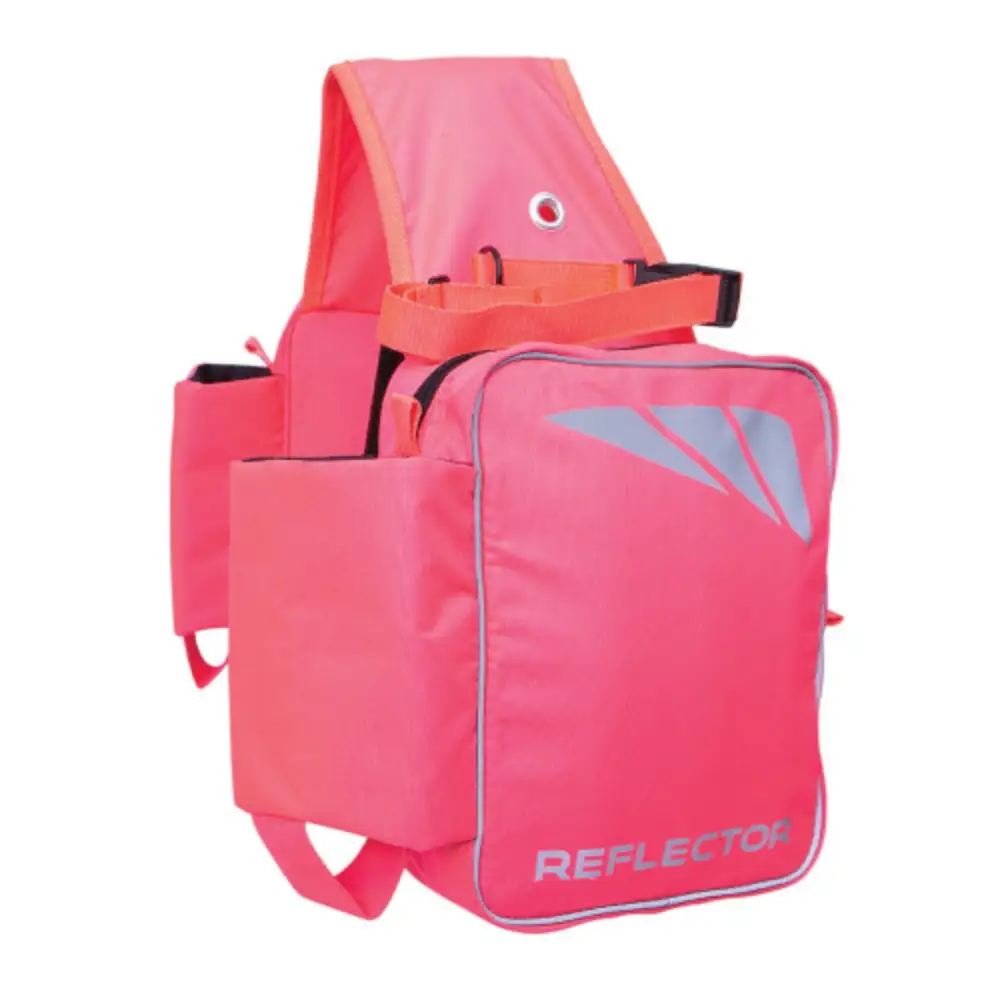 HY Equestrian Reflector Saddle Pannier Pink