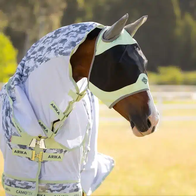 LeMieux Visor-Tek Half Fly Mask Macaron