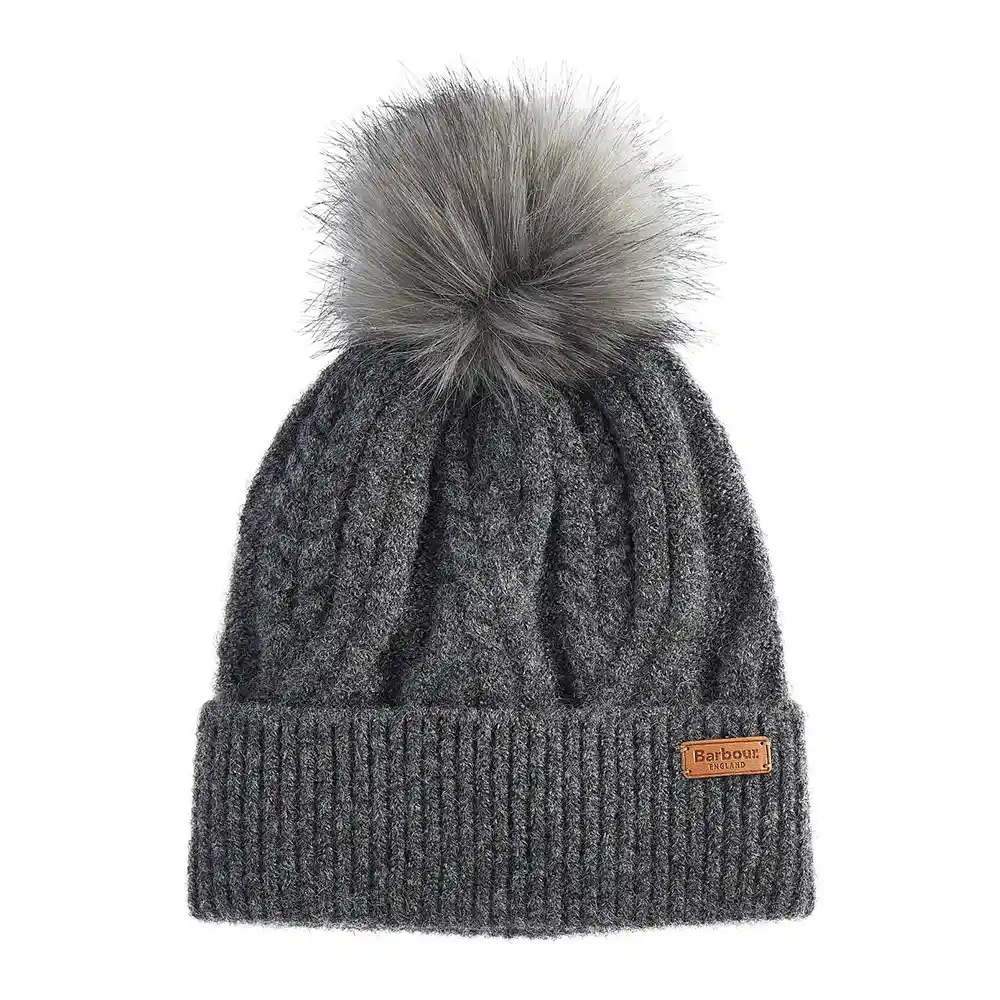 Barbour Ladies Elsdon Beanie Hat Grey