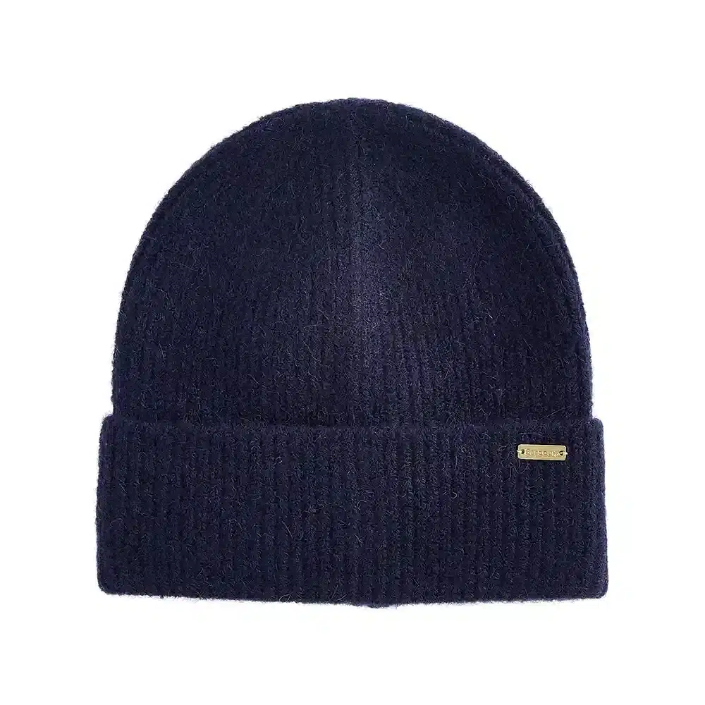 Barbour Ladies Kirton Beanie Hat Navy Marl