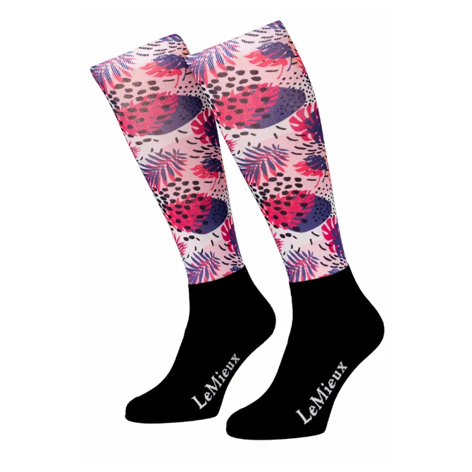 LeMieux Junior Footsies Socks Abstract Palm