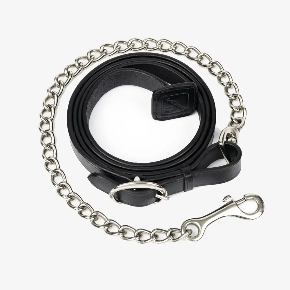 LeMieux Leather Trot Up Chain Black/Silver