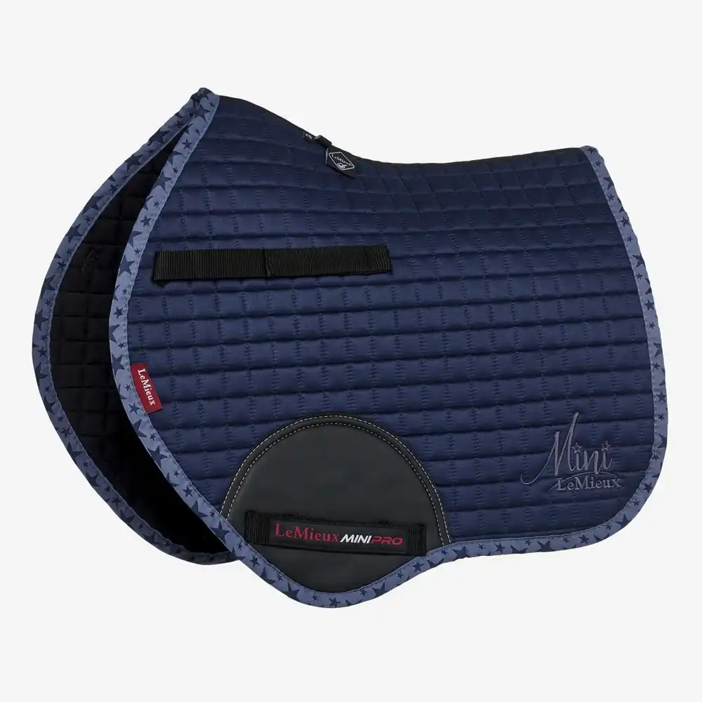 LeMieux Mini Suede Jump Saddle Pad Indigo