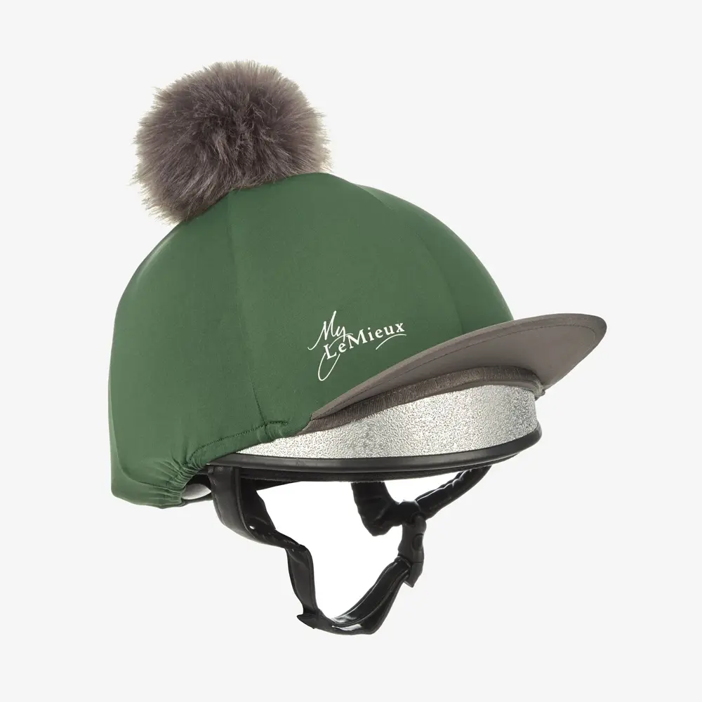LeMieux Pom Pom Hat Silk Hunter Green