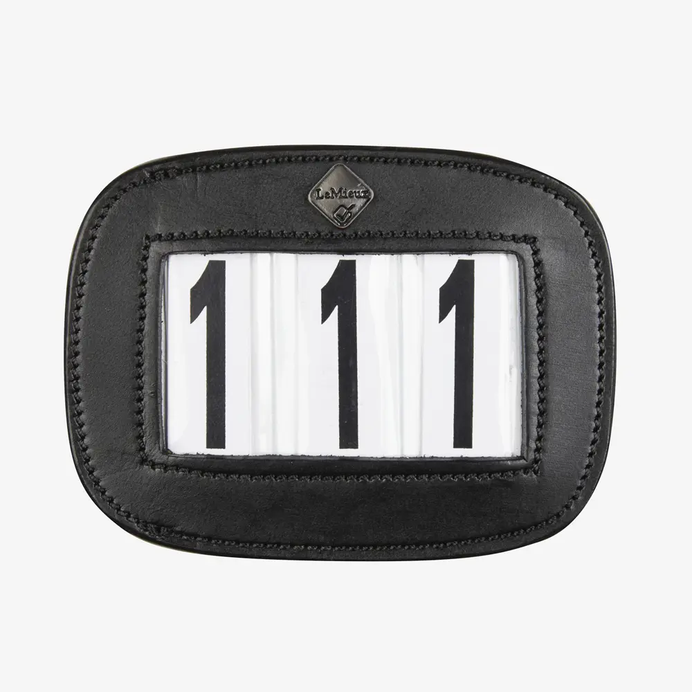 LeMieux Saddle Pad Plain Number Holder Black