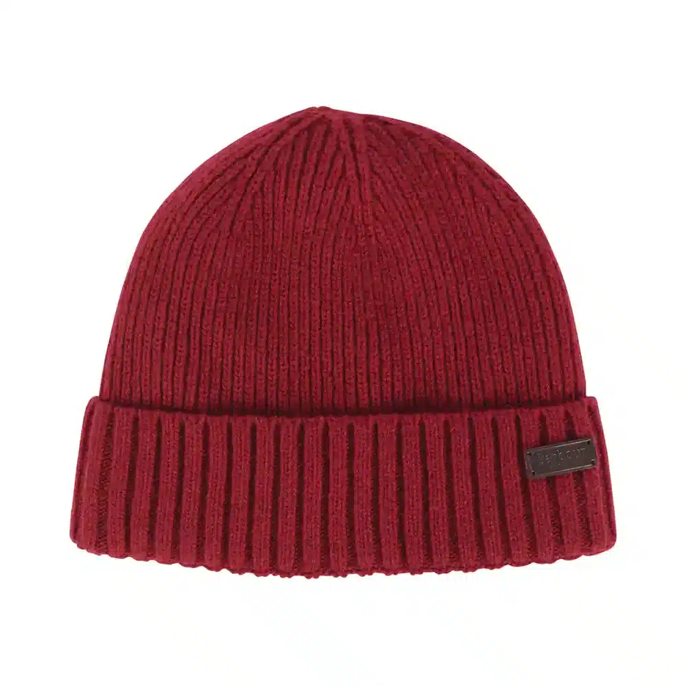 Barbour Mens Carlton Beanie Cranberry