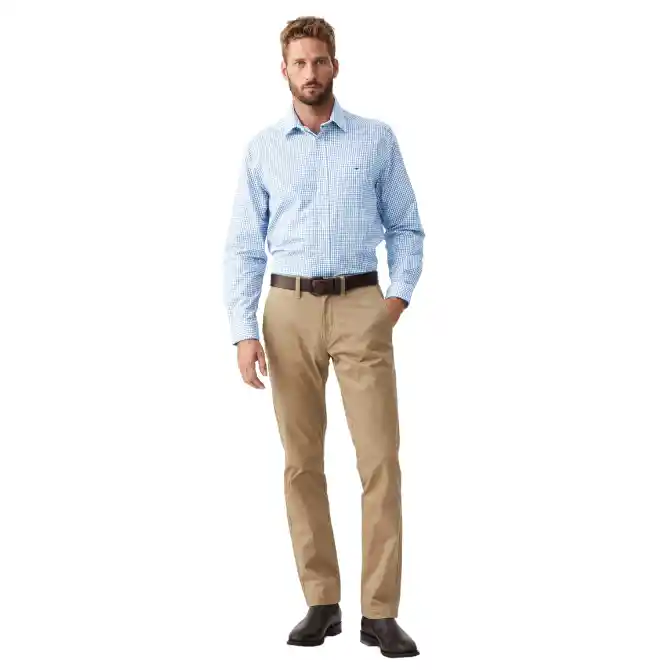 R.M.Williams Mens Collins Shirt White Blue (3)