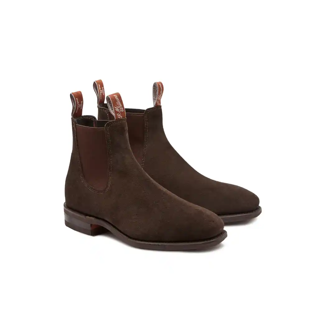 R.M.Williams Mens Comfort Craftsman Boot Chocolate Suede
