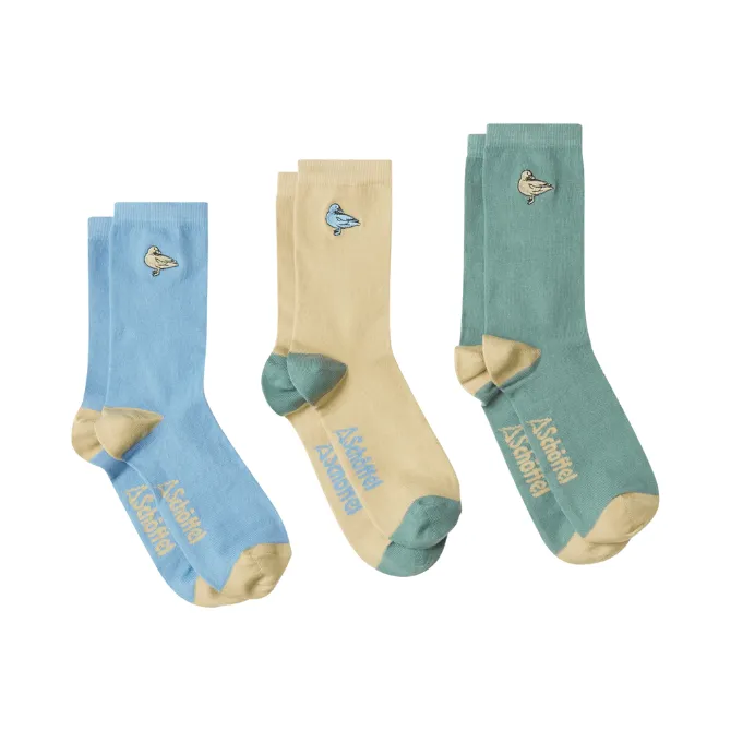 Schoffel Ladies Bamboo Sock (Box Of 3) Duck Print
