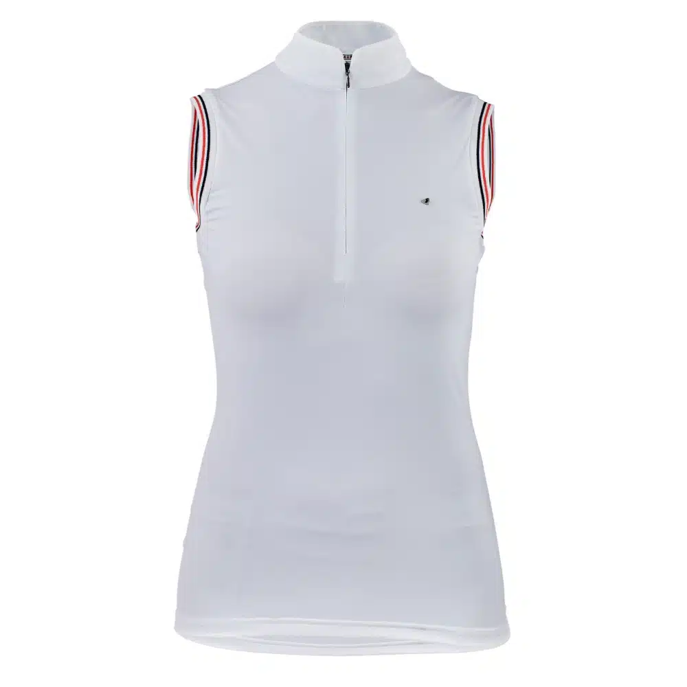 Shires Aubrion Ladies Arcaster Sleeveless Show Shirt White