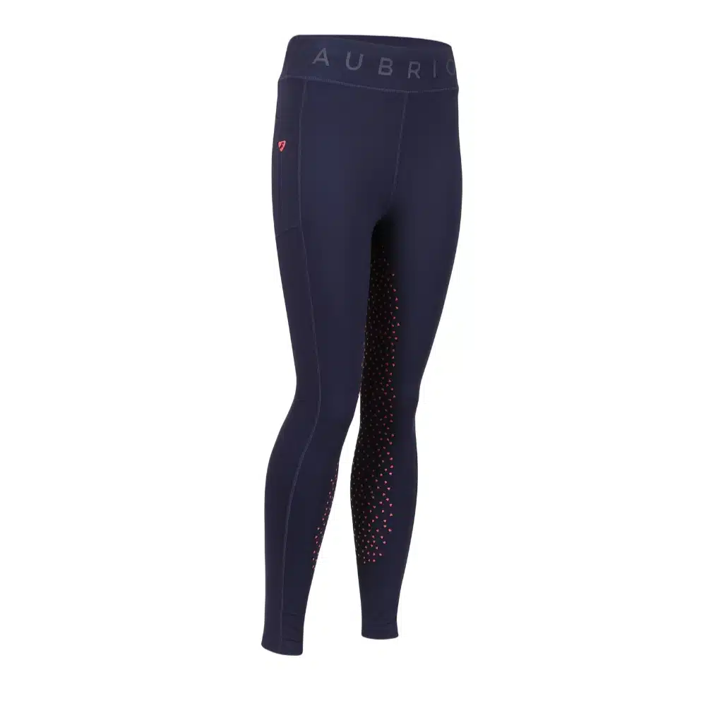 Shires Aubrion Young Rider Non Stop Riding Tights Navy