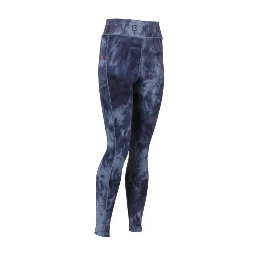 Shires Aubrion Young Rider Non Stop Riding Tights Navy Tie Dye
