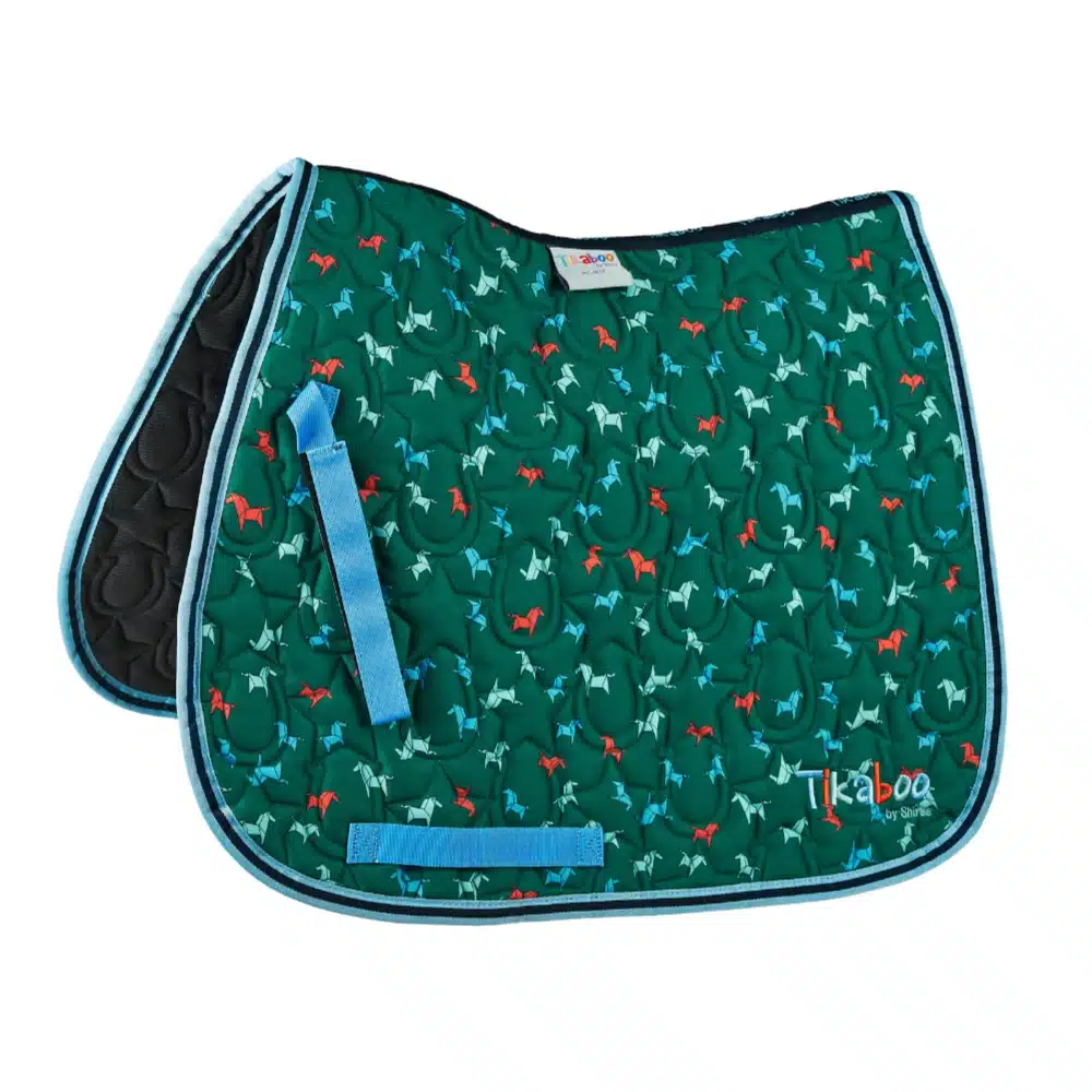 Shires Tikaboo Saddle Pad Green Horse