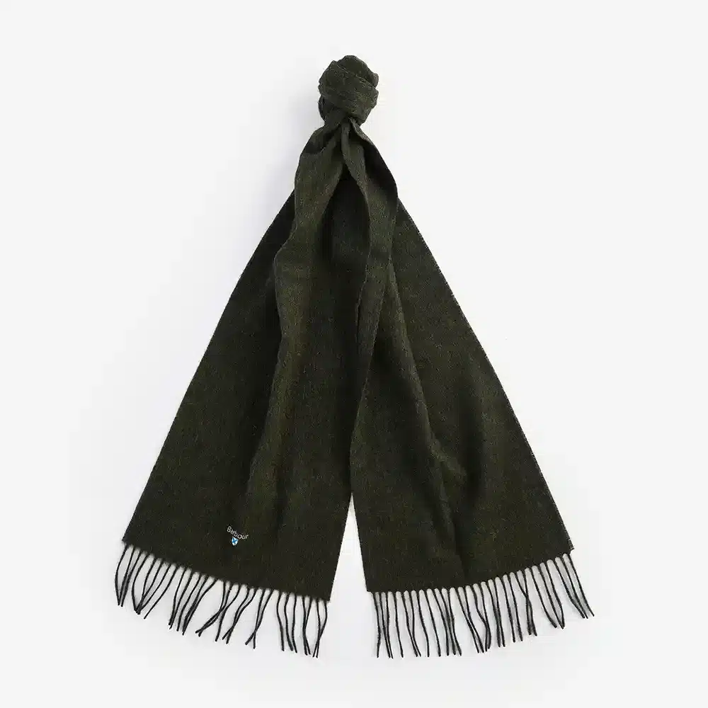 Barbour Plain Lambswool Scarf Seaweed