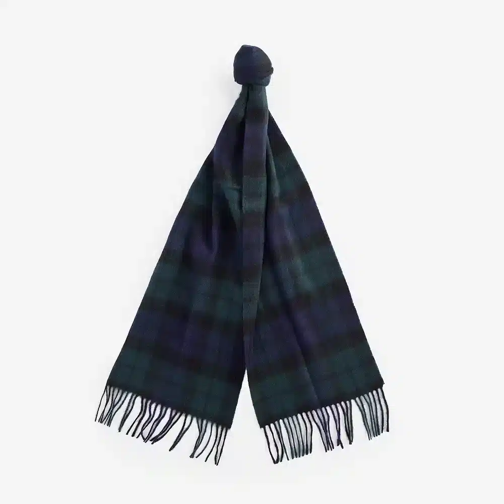 Barbour New Check Tartan Scarf Black Watch
