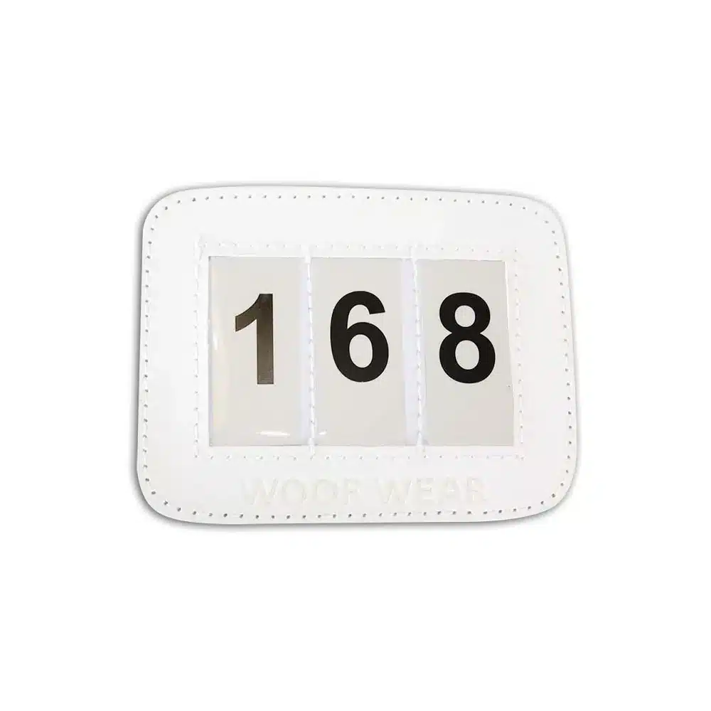 Woof Wear Bridle Number Holder White