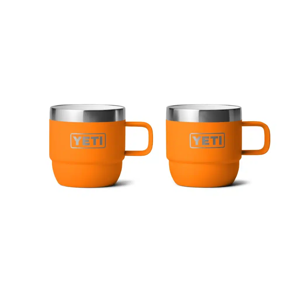 Yeti Espresso Stackable Mug 6oz (2 Pack) in King Crab Orange