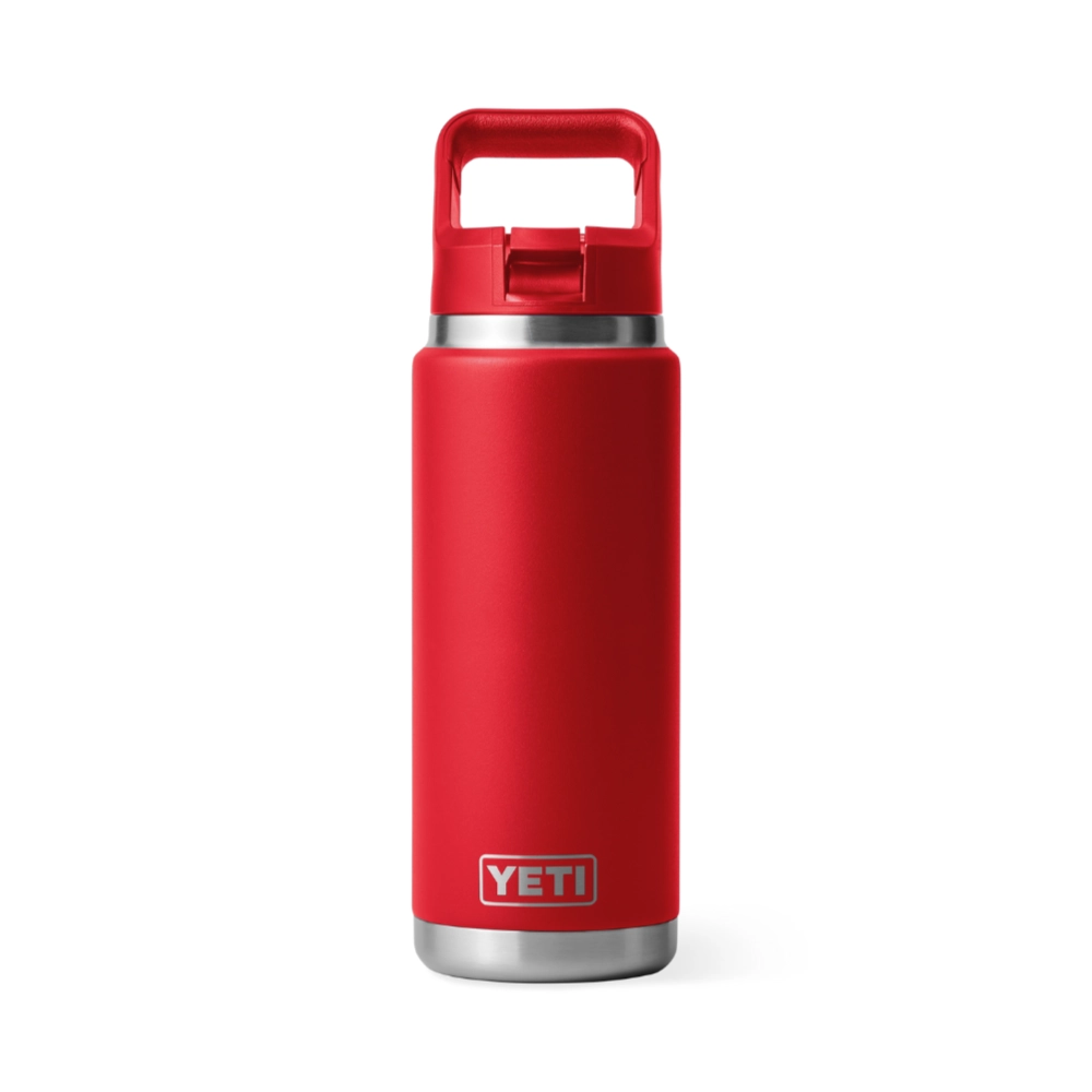 Yeti Rambler 26 Oz Bottle With Colour Matched Straw Cap Rescue Red