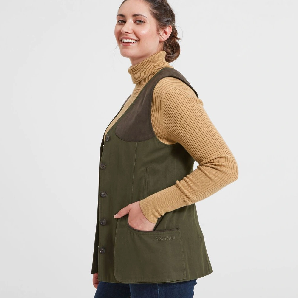 Schoffel Ladies All Seasons Shooting Vest Dark Olive