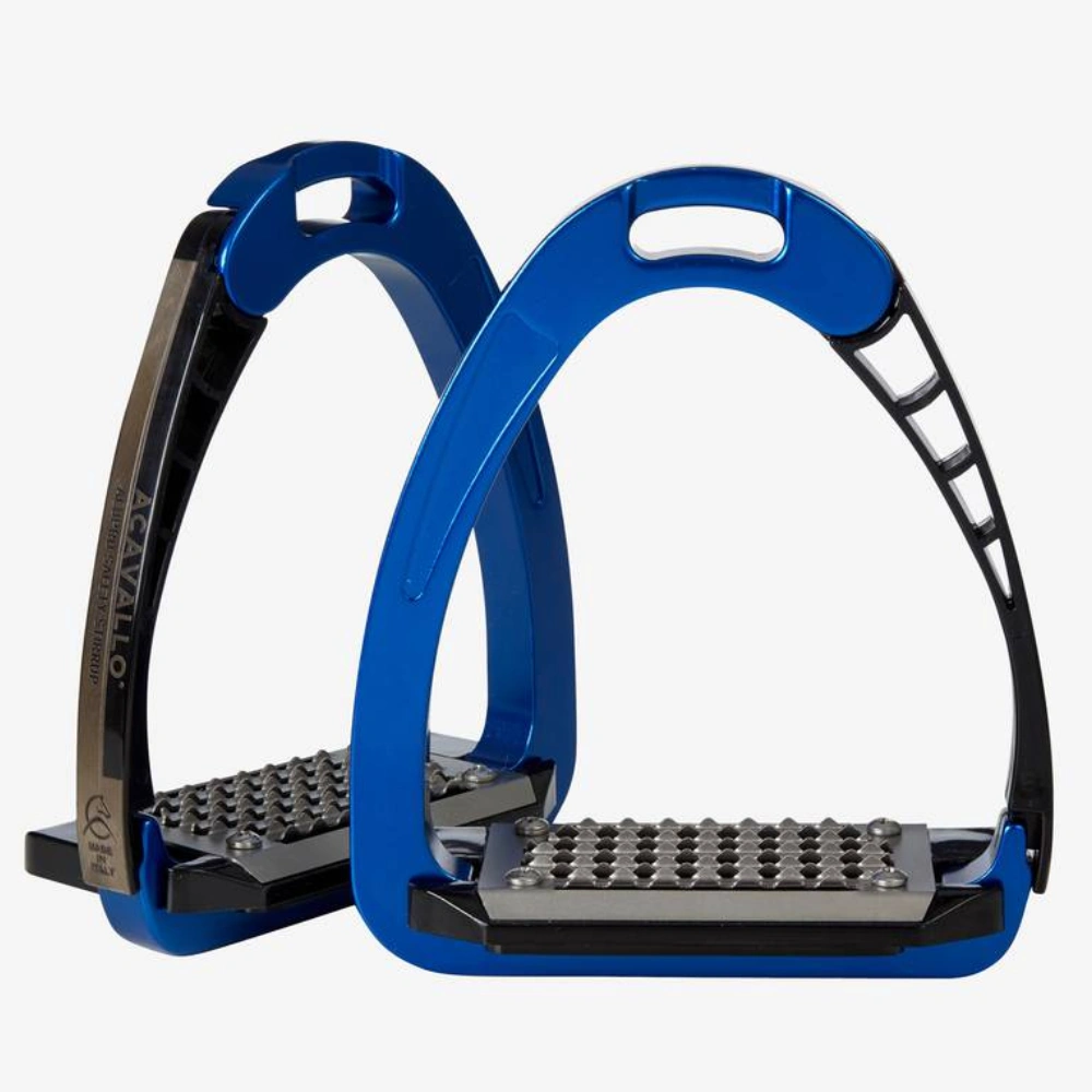 Acavallo Arena AluPro Safety Stirrup Blue