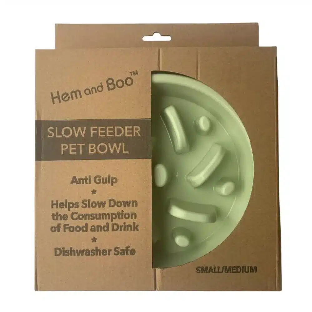 Hem & Boo Slow Feeding Anti Gulp Pet Bowl Small/Medium