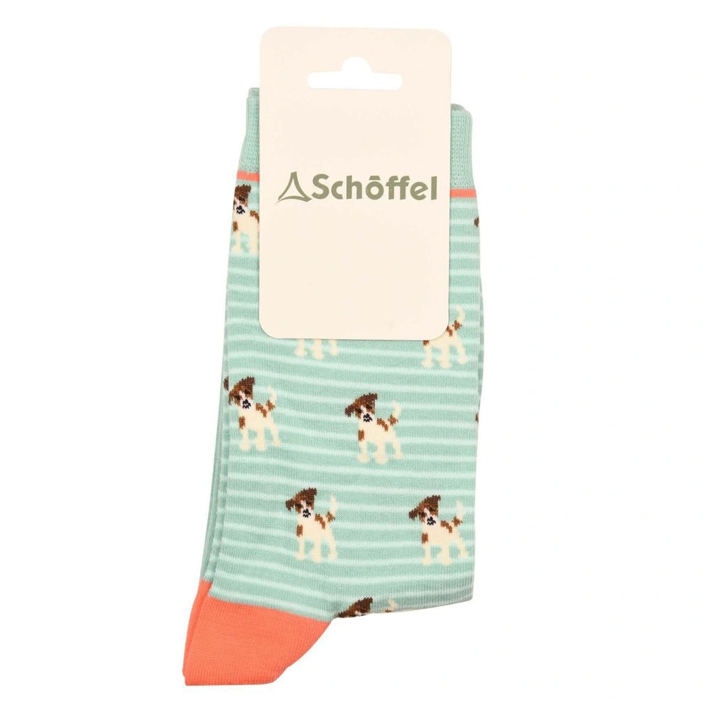 Schoffel Ladies Cotton Socks Arctic Jack Russel