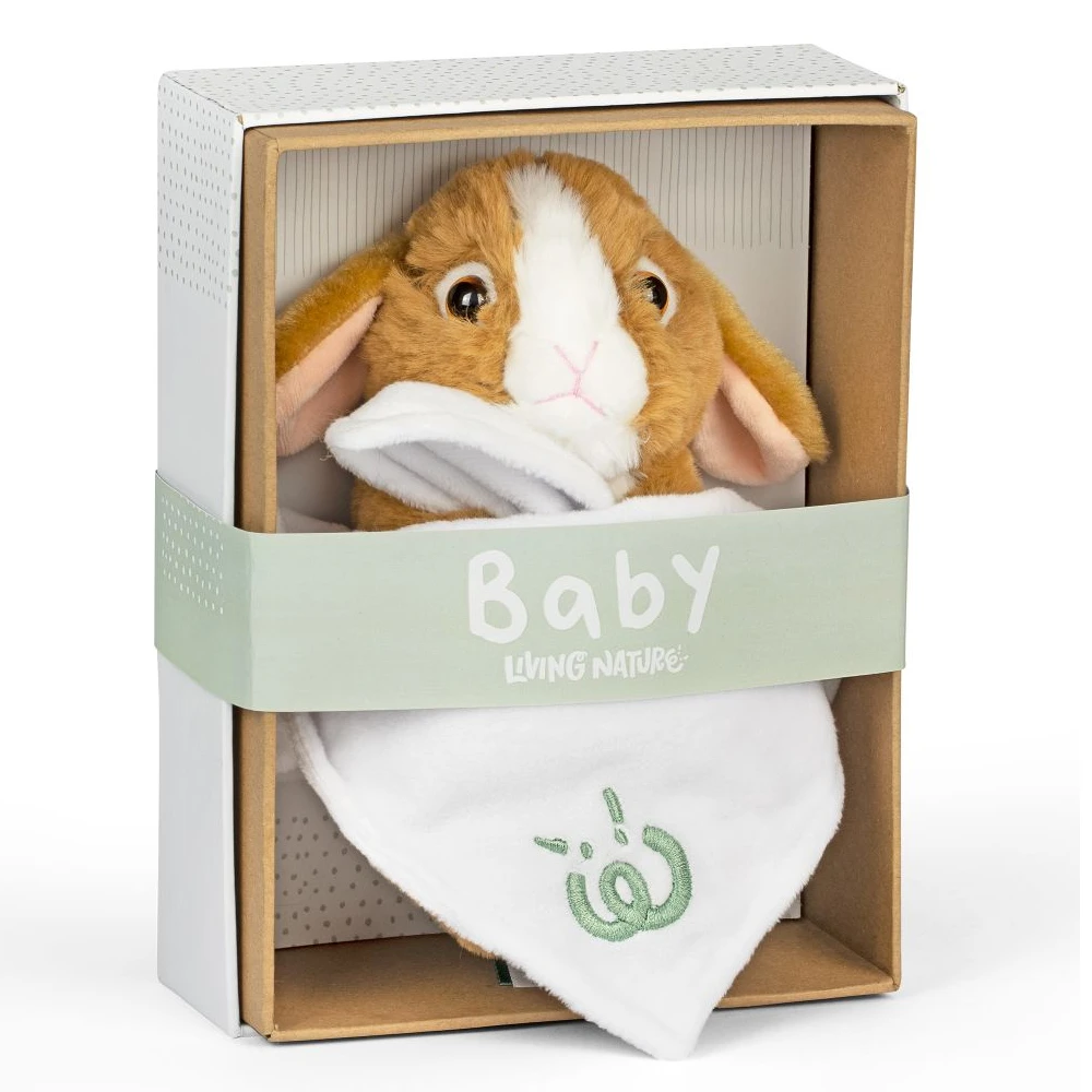 Baby Brown Bunny With Blanket Soft Toy