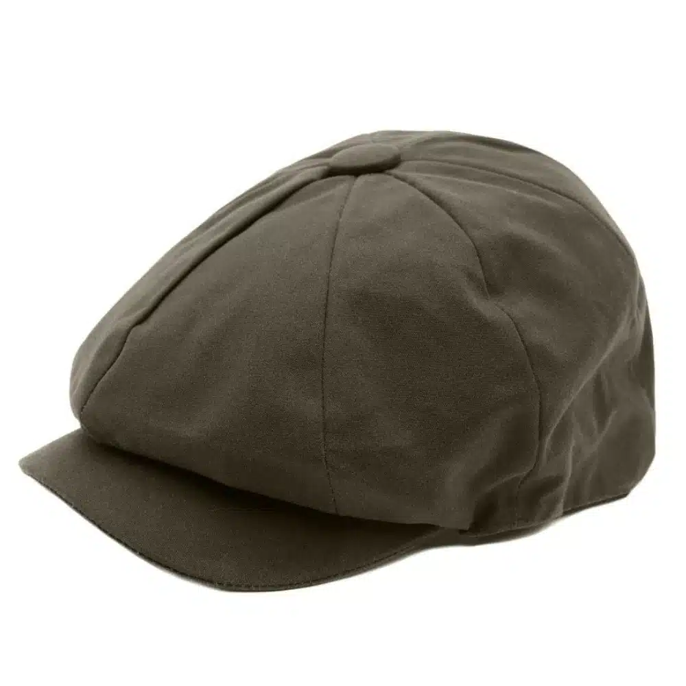 Holland Cooper Baker Boy Cap Green Wax