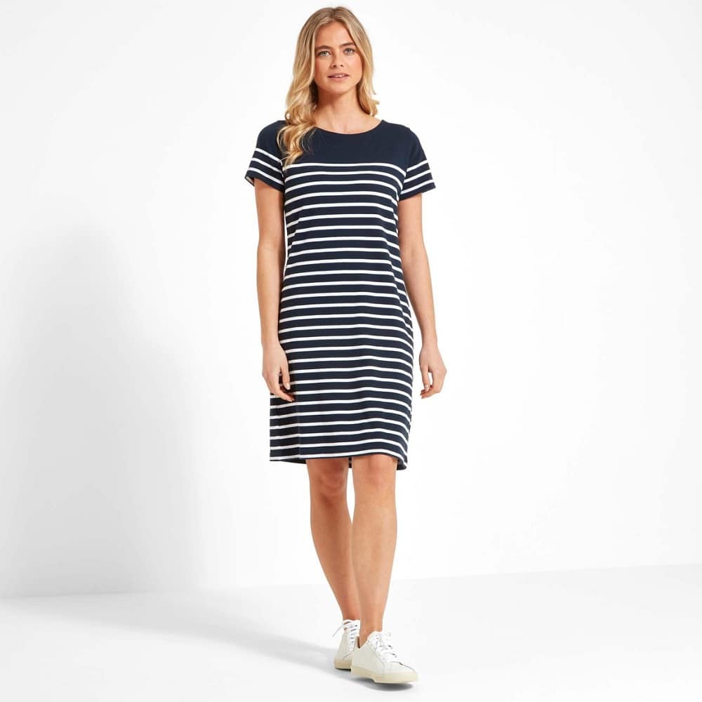 Schoffel Ladies Beauport Dress Navy Stripe